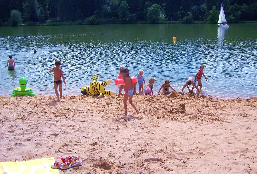 Sandstrand am Haselbachsee