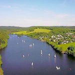 Haselbachsee Luftbild Segelregatta